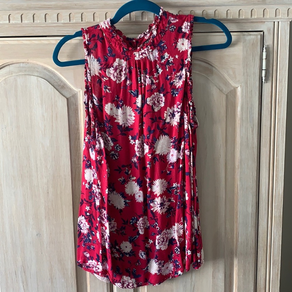 Size 1 Torrid Pink High Neck Sleeveless Blouse